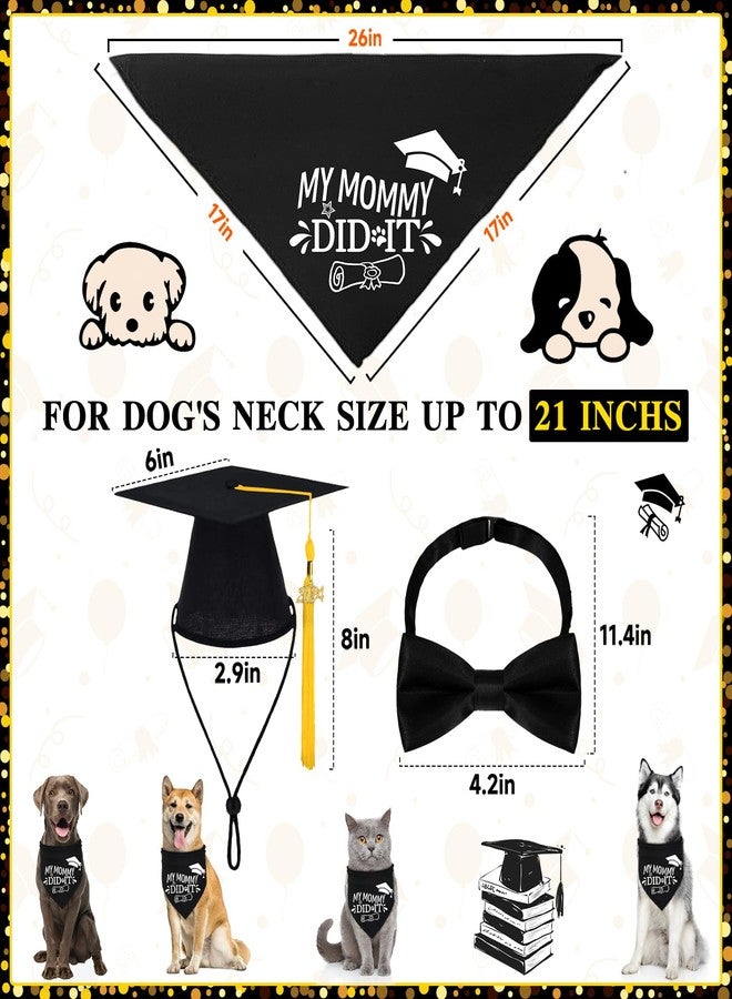 Bolake 2025 Dog Graduation Cap and Gown with 2025 Gold Tassel for Graduation Outfits Gifts Dog Graduation Bandana for Small Medium Large Dogs - Image 4